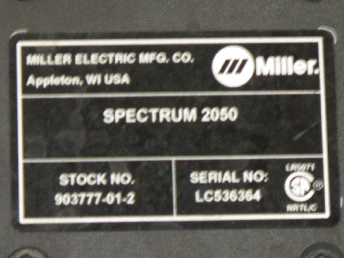 MILLER SPECTRUM 2050 PLASMA CUTTER  