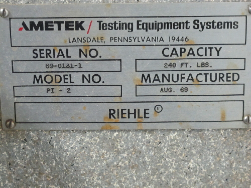 AMETEK PI 2 IMPACT TESTER 240 FT LBS  