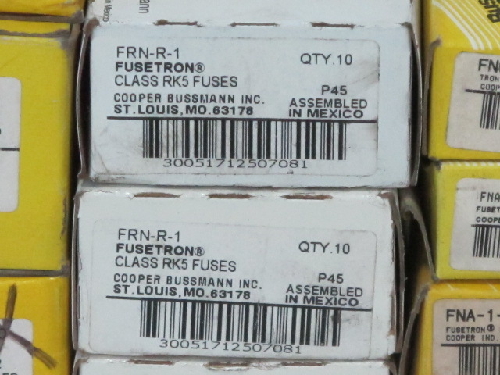 MIXED LOT OF 270 BUSSMAN FUSES, LPJ,FRN,FNQ,KTK,AGC  