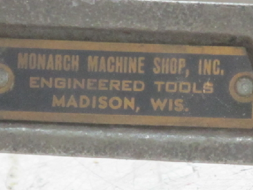 MONARCH MACHINE SHOP RADIUS CUTTER, LATHE  