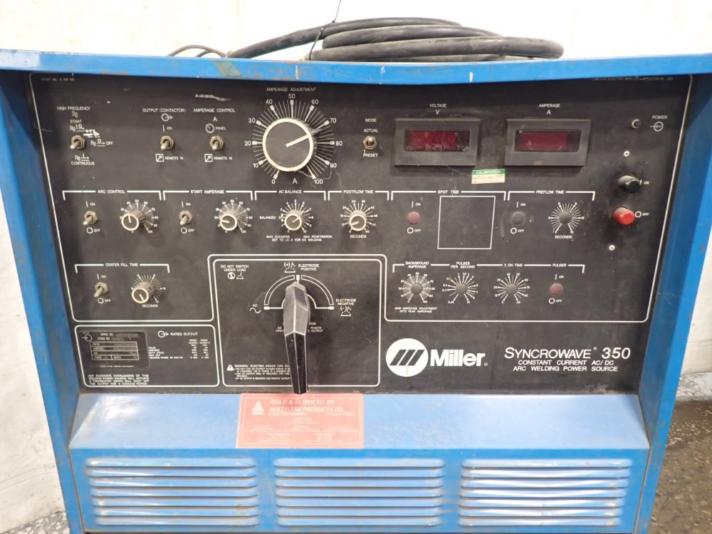 MILLER SYNCROWAVE 350 MILLER SYNCROWAVE 350 WELDER 350 AMP 07201980008 ...