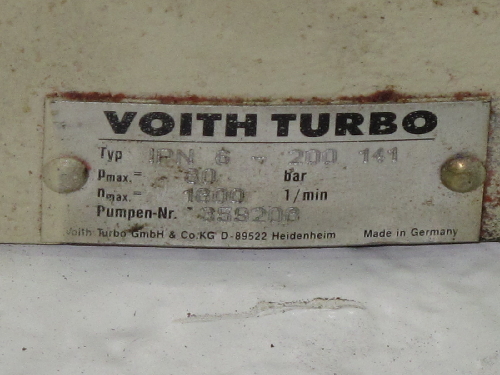 VOITH TURBO IPN6 200141 HYDRAULIC PUMP  