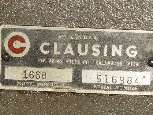 CLAUSING 1668 DRILL PRESS 14  