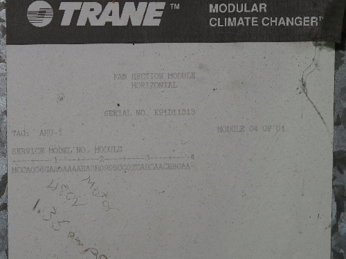 TRANE AIR HANDLER  