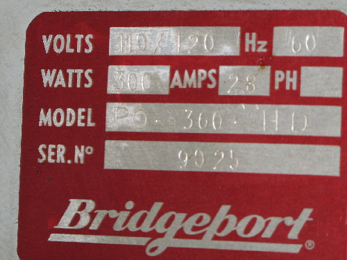 BRIDGEPORT PO 360 HD OPTICAL COMPARATOR 14  