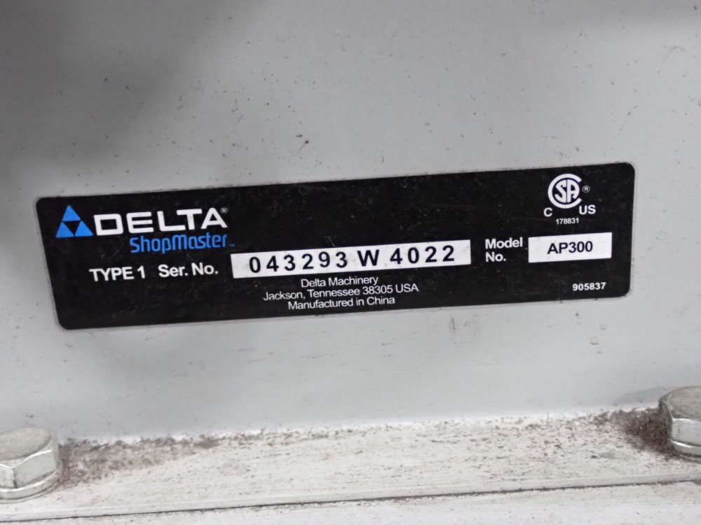 Used Delta Delta Ap300 Dust Collector HGR Industrial Surplus